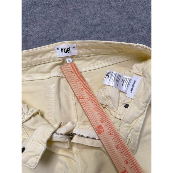 Paige Denim Co Womens Jeans Size 30 Pale Yellow Verdugo Ankle Denim - Picture 5 of 7